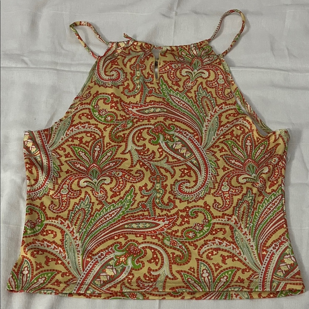 To the Max! Multicolor Paisley Halter Top